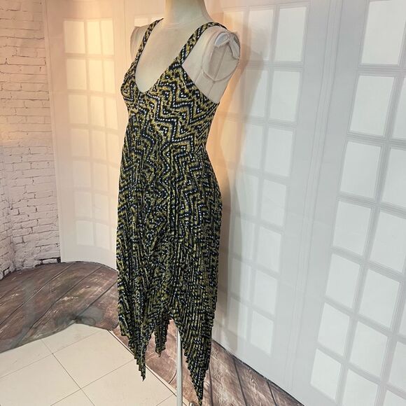 A.L.C. Multicolor Kendall Silk Sleeveless Asymmetrical Lined Sundress Size 8 - Picture 6 of 13